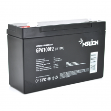 Аккумуляторная батарея MERLION AGM GP6100F2 6 V 10Ah ( 150 x 50 x 95 (100) ), 1.63 kg