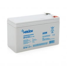 Аккумуляторная батарея MERLION AGM GP1272F2 12 V 7,2 Ah ( 150 x 65 x 95 (100) ), 1.9 kg White