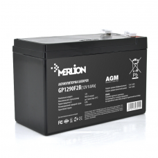 Аккумуляторная батарея MERLION AGM GP1290F2B 12 V 9 Ah ( 150 x 65 x 95 (100) ), 2.175kg Black