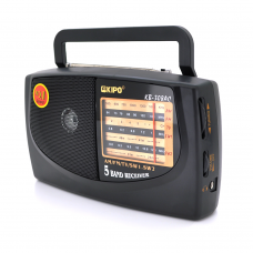 Радиоприемник KIPO KB-308, FM радио, AUX, корпус пластмасс, Black, BOX