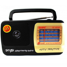 Радиоприемник KIPO KB-408, FM радио, AUX, корпус пластмасс, Black, BOX