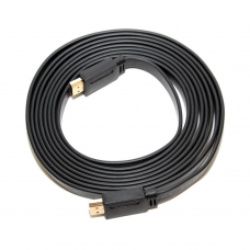 Кабель Merlion HDMI-HDMI 3.0m, v1.4, плоский Black, (Пакет)