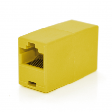 Соединитель RJ45 8P8C мама / мама RJ45 для соединения кабеля, желтый