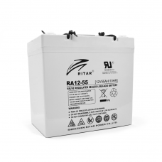 Аккумуляторная батарея AGM RITAR RA12-55, Gray Case, 12V 55.0Ah ( 229 x 138 x 211 (216) )