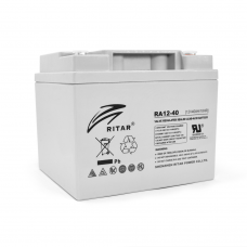 Аккумуляторная батарея AGM RITAR RA12-40, Gray Case, 12V 40.0Ah ( 198 x166 x 169 )