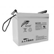 Аккумуляторная батарея AGM RITAR RA12-60, Gray Case, 12V 60.0Ah ( 260 x 169 x 211 (218) )