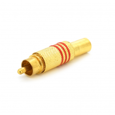Роз'єм RCA з пружиною (під болт) латунь, 100шт в упаковці, ціна за штуку, Red