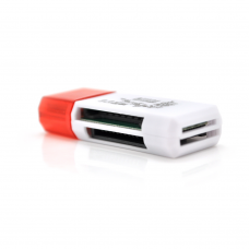 Кардрідер універсальний 4в1 MERLION CRD-4BL TF / Micro SD, USB2.0, Red, OEM