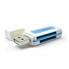 Кардридер універсальний 4в1 MERLION CRD-5BL TF / Micro SD, USB2.0, Orange, OEM