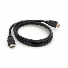 Кабель Merlion HDMI-HDMI HIGH SPEED 1.5m, v1.4, OD-7.5mm, круглый Black, коннектор Black, (Пакет)