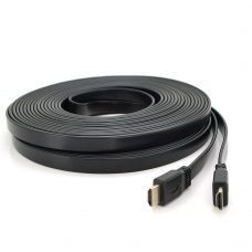 Кабель Merlion HDMI-HDMI 15m, v1.4, плоский Black, BOX
