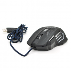 Миша дротова Apedra A7, 7 кнопок, 800 / 1200 / 2400 / 3200 DPI, Led Lighting, 1,3 м, Win7 / 8 / 10 Mac OS, Black, COLOR BOX
