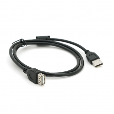 Удлинитель USB 2.0 AM / AF, 1,0m, 1 феррит, черный, Пакет