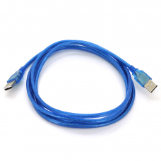Кабель USB 2.0 RITAR AM / AM, 1.8m, прозрачный синий