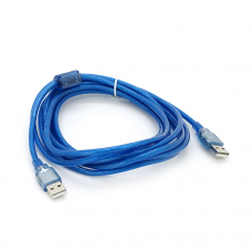 Кабель USB 2.0 RITAR AM / AM, 3.0m, прозрачный синий