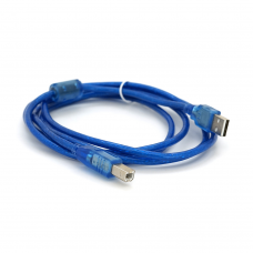 Кабель USB 2.0 RITAR AM / BM, 1.8m, 1 феррит, прозрачный синий