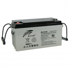 Аккумуляторная батарея AGM RITAR DC12-80, Gray Case, 12V 80Ah ( 350 x 167 x 182 ), 22.9 kg
