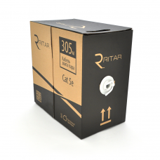 Кабель КВП UTP 4p 24 AWG, Ritar, (CCA), для внутр. работ, 305м, White, Corton BOX (350x350x420)
