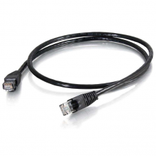 Патч-корд литой RITAR, CCA, UTP, RJ45, Cat.5e, 2m, черный