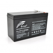 Аккумуляторная батарея Ritar LiFePO4 12,8V 6Ah (76,8Wh) BMS3A@4S ( 150 x 65 x 95 (100), 0,82kg