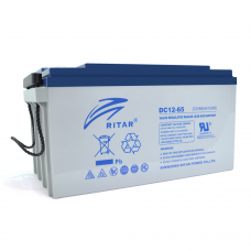 Аккумуляторная батарея AGM RITAR DC12-65, Gray Case, 12V 65Ah ( 350 х 167 х 182 ), 20 kg