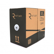 Кабель КВПЕ FTP-cat.6 (4 * 2 * 0.54), Ritar, (CU), для внутр. робіт, 305м, White, Corton BOX