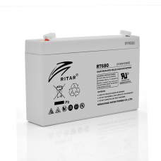 Аккумуляторная батарея AGM RITAR RT680, Black Case, 6V 8Ah ( 151х34х94 (100) ), 1.2kg