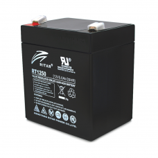 Аккумуляторная батарея AGM RITAR RT1250B, Black Case, 12V 5.0Ah ( 90 х70 х 101 (107) ), 1.42 kg