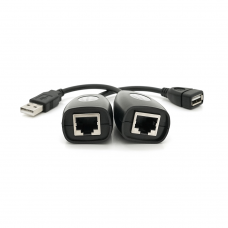 Удлинитель USB 2.0 сигнала по F / UTP до 50 метров, RJ-45 to AM + RJ-45, Blister