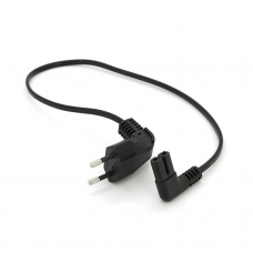 Кабель питания 0.5m, 0.5mm, PC-184 / 2 CEE7 / 16-C7 2 pin (для бытовой техники), Black, 90° OEM