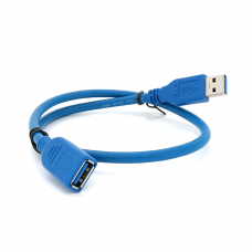 Удлинитель USB 3.0 AM / AF, 0.5m, Blue, Пакет