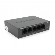 Коммутатор POE 48V Mercury MS05CP 4 портов POE+1 порт Ethernet (Uplink ) 10 / 100 Мбит / сек, БП в комплекте