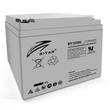 Аккумуляторная батарея AGM RITAR RT12280, Gray Case, 12V 28Ah ( 166 х178 х125 )