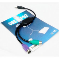 Переходник USB AM / 2*PS2, 20см, Black OEM