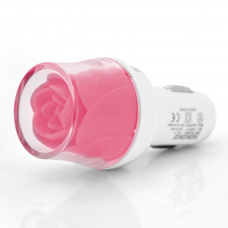 АЗУ NOKOKO Flower, 12V-USB, 5-5.5V, 2*USB, 10W, 2,1А, Pink, Пакет