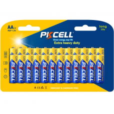 Батарейка солевая PKCELL 1.5V AA / R6, 24 штуки в блистере цена за блистер