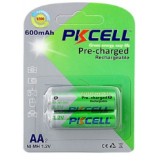 Аккумулятор PKCELL 1.2V AA 600mAh NiMH Already Charged, 2 штуки в блистере цена за блистер