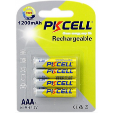Аккумулятор PKCELL 1.2V AAA 1200mAh NiMH Rechargeable Battery, 4 штуки в блистере цена за блистер