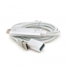 Конвертер MHL USB (мама) + USB (папа) => HDMI(папа) 1.8м, Black, 4K / 2K, BOX