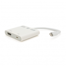 Конвертер Lighting (папа) на HDMI(папа) 10см, Silver, 4K / 2K, BOX