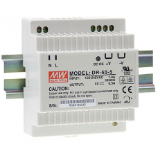 Источник питания Mean Well HDR-60-12 60Вт, 12В, 5А на Din-рейку