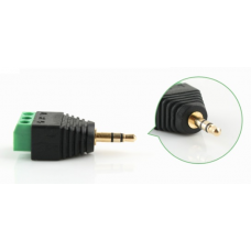 Разъем для подключения miniJack 3.5" Stereo (3 контакта) с клеммами под кабель