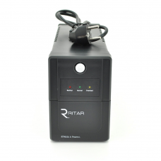 ИБП Ritar RTP650L-U (390W) Proxima-L, LED, AVR, 2st, USB, 2xSCHUKO socket, 1x12V7Ah, plastik Case ( 340 x 140 X 205 ) 4,7 кг