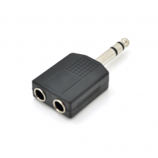 Cплиттер Jack 6.3 (папа) / 2 Jack 6.3 (мама) Stereo, Black, пластик