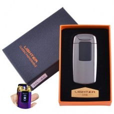 Электроимпульсная зажигалка в подарочной упаковке Lighter HL-40 Black