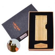 Электроимпульсная зажигалка в подарочной упаковке Lighter HL-37 Gold