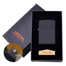 Электроимпульсная зажигалка в подарочной коробке LIGHTER HL-137 Black