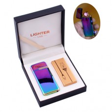 Электроимпульсная зажигалка в подарочной коробке LIGHTER HL-122 Хамелеон