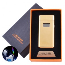 Электроимпульсная зажигалка в подарочной коробке Lighter 5005 Gold
