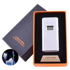 Электроимпульсная зажигалка в подарочной коробке Lighter 5005 Silver